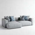 Sofa, 3-osobowa sofa w kolorze jasnoszarym tkanina, 280 x 165 x 85 cm