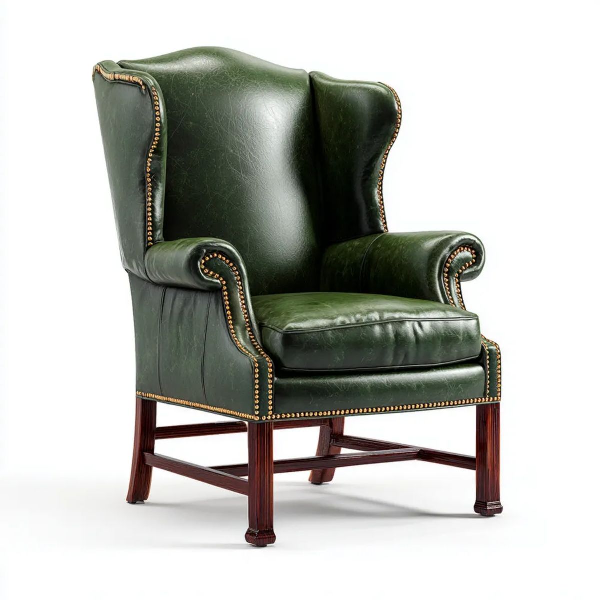 Fotel, Chesterfield czarny fotel z drewnianymi nóżkami, 78 x 85 x 110 cm
