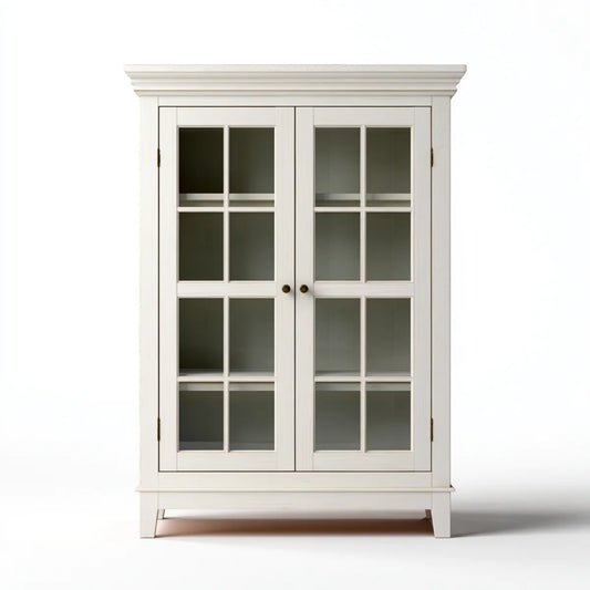 Witryna, Dwudrzwiowy salon ze szkła 100 x 40 x 200 cm w MDF i prostokątne szkło hartowane