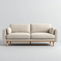Sofa, 2-fotela beżowa 190 x 85 x 82 cm poliester prostokątna
