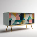 Witryna, Prostokątny salon boczny z MDF i stali 120 x 40 x 75 cm