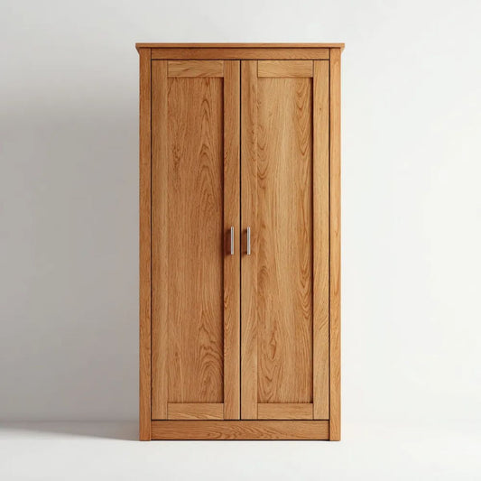 Szafa 2-drzwiowa w deski w deski z dębu brązowy 90 x 55 x 190 cm