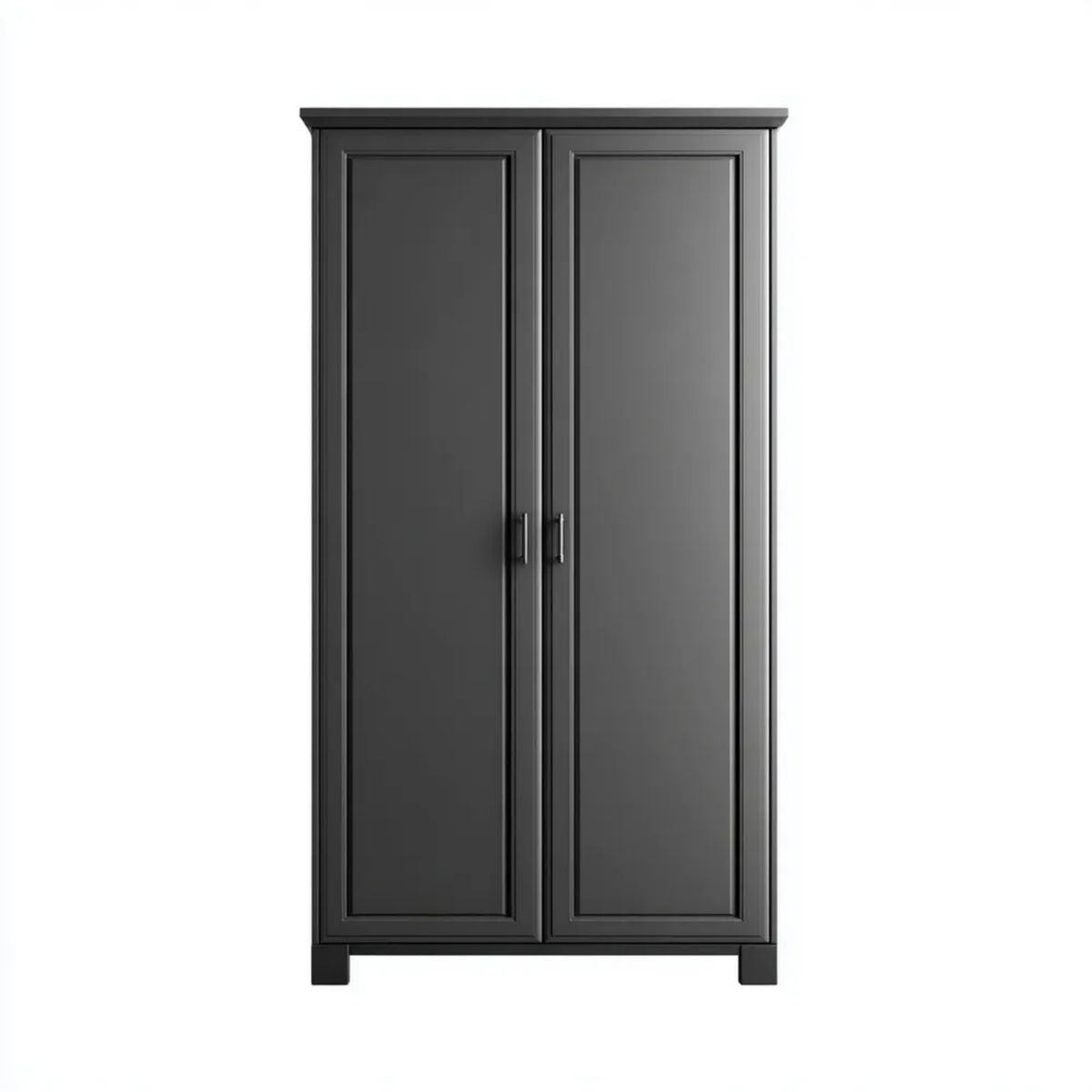 Szafa 2 czarne drewniane drzwi, 80 x 50 x 180 cm
