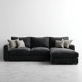 Sofa, 4-osobowa prostokątna fotel w antracycie tkanina, 280 x 170 x 85 cm