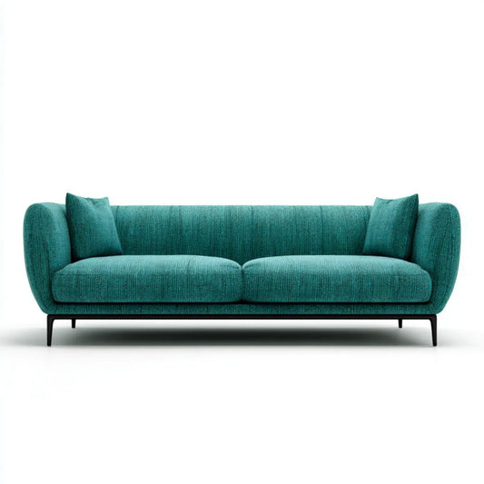 Sofa, 3-osobowa w sofie z poliestru w kształcie prostokątnym, 220 x 92 x 78 cm