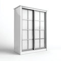 Szafa, Pływające drzwi Szafa Biała Srebrna 150 x 60 x 200 cm Aluminium prostokątne