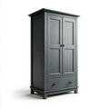 Szafa, Deska sypialna w MDF Anthracite Bardeszary, 2 drzwi i 1 szuflada, 100 x 55 x 190 cm